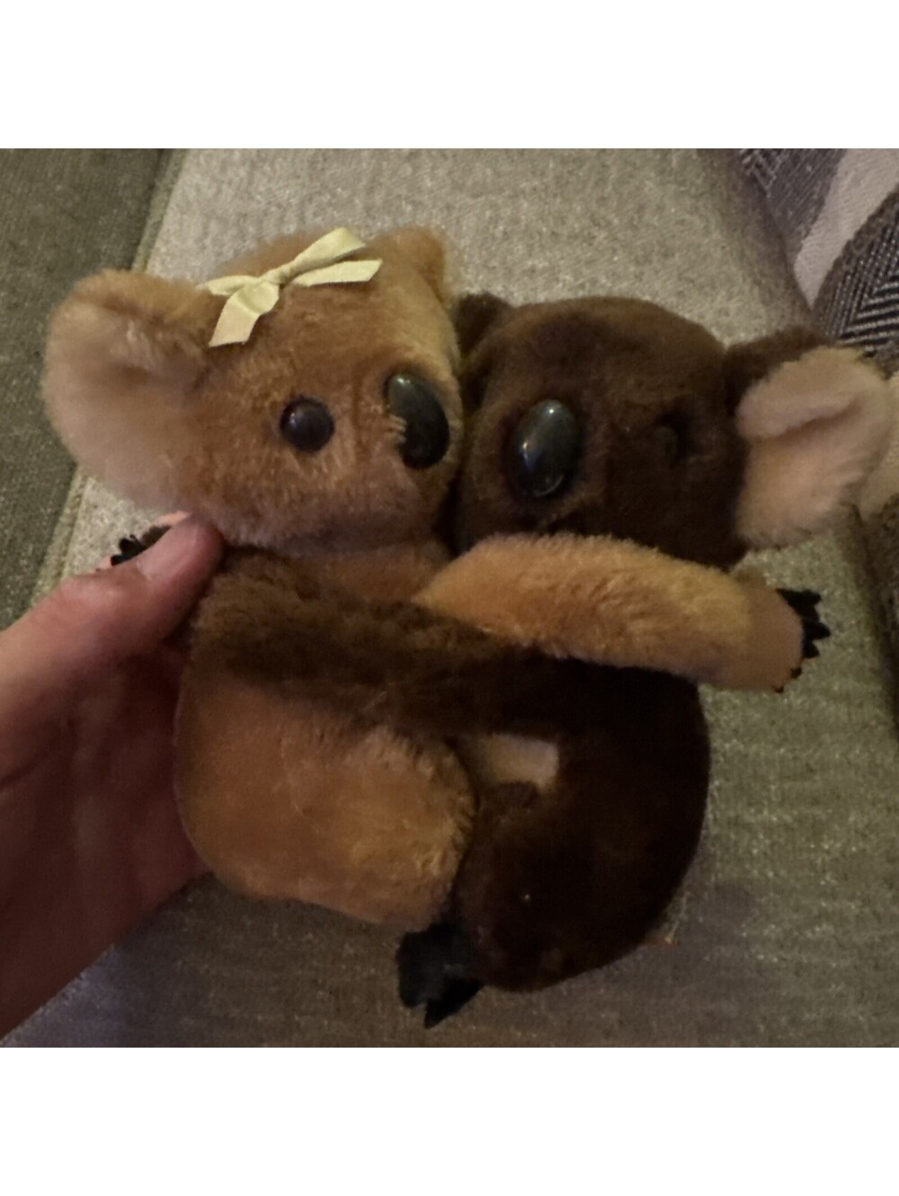 Dakin Hugging Koala Bears 8" Plush Stuffed Animal Tan Brown Soft Vintage 1978
